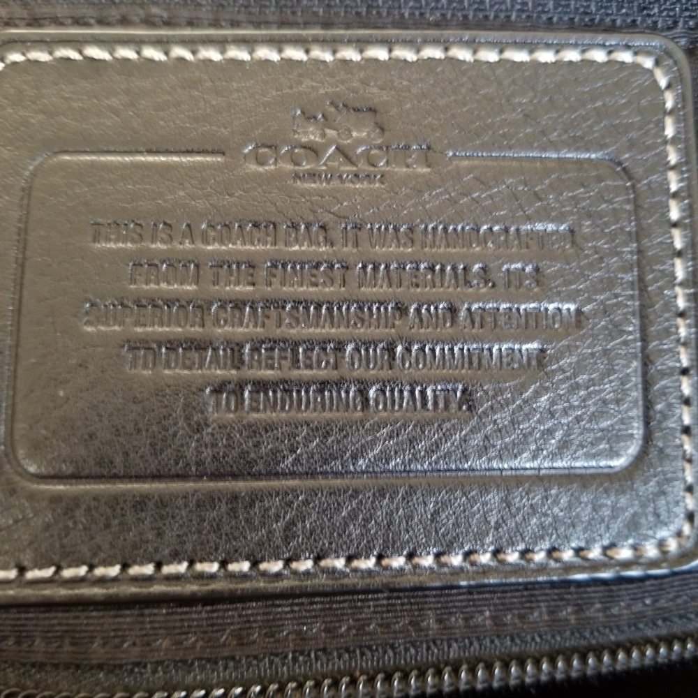 Coach Heritage Web Leather Foldover Tote Unisex - Picture 13 of 16